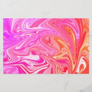 Söt Pastel Rainbow Swirl Brevpapper