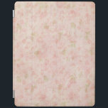 Söt Pastel Rosa Blommigt iPad Skydd<br><div class="desc">Skrämt mjuk pastellform rosa ros och löv på ljus rosa bakgrund.</div>