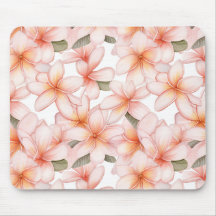 Söt Pastel Rosa Plumeria Frangipani Blommigt