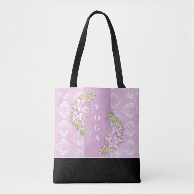 Söt Pastel Rosa YOGA  Tygkasse (Framsida)