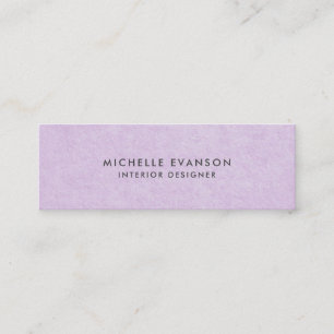 Söt Pastel Violet Lila Minimalist Mini Visitkort
