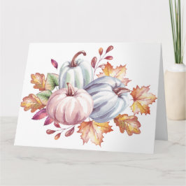 Söt Pastel Watercolor Pumpkins Kort