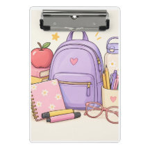 Söt Pastell Åter till Skolan Skolmaterial Illustra