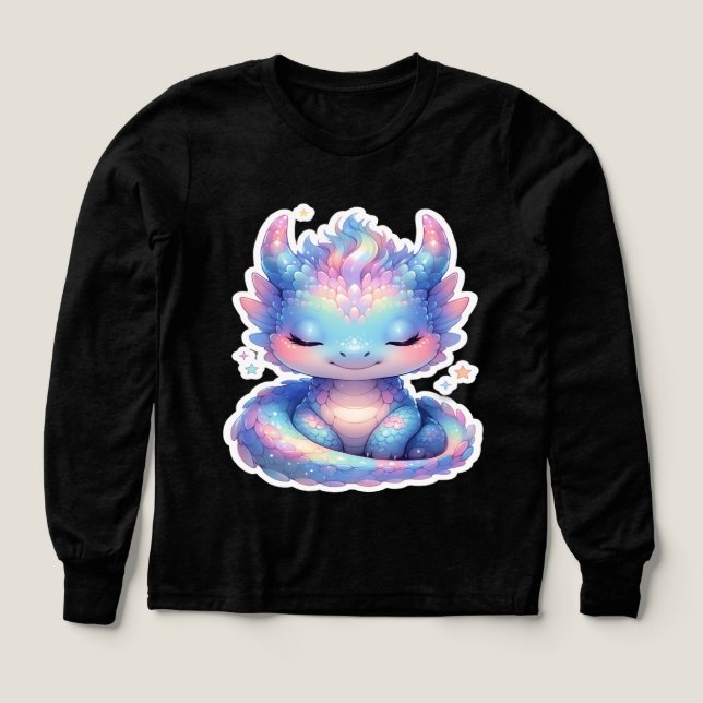 Söt Pastell Baby Drake  T Shirt (Design framsida)