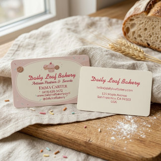 Söt Pastell Bageri Artisanbakelser Visitkort