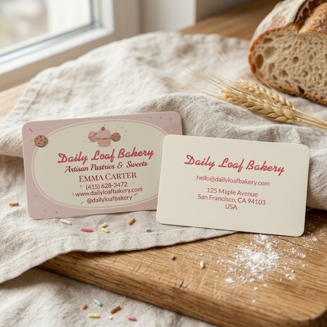 Söt Pastell Bageri Artisanbakelser Visitkort (Skapare uppladdad)