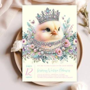 Söt Pastell Chick Baby Shower Inbjudningar