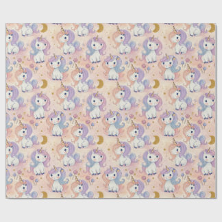 Söt Pastell Enhörning Presentpapper