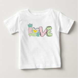 Söt Pastell Första Påsken Baby T-Shirt