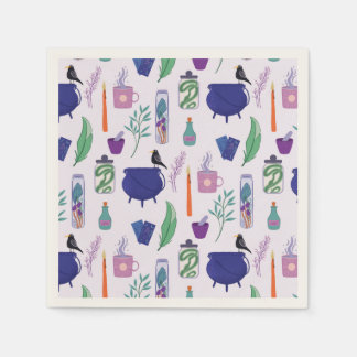 Söt Pastell Goth Tarot Kittel Potion Halloween Pappersservett