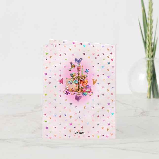 Söt Pastell Helgkort (Baksida)