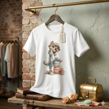 Söt Pastell Kattunge Macaron Älskare Dam T-Shirt