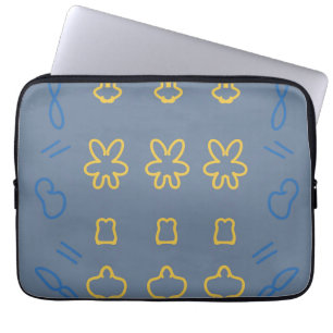 Söt Pastell Kawaii Estetisk Minimalistisk Mönster Laptop Fodral