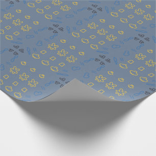 Söt Pastell Kawaii Estetisk Minimalistisk Mönster Presentpapper