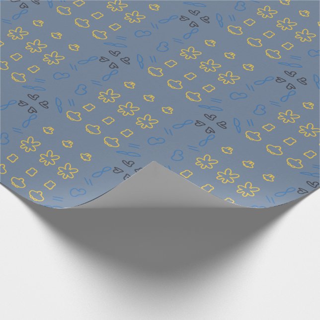 Söt Pastell Kawaii Estetisk Minimalistisk Mönster Presentpapper (Hörn)