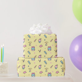 Söt Pastell Kawaii Gul Presentpapper