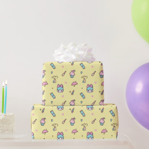 Söt Pastell Kawaii Gul Presentpapper