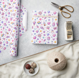 Söt Pastell Kawaii Sömlös Mönster – Gnistrande Presentpapper