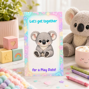 Söt Pastell Koala Lekdatum