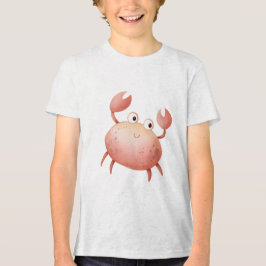 Söt Pastell Krabbe Vattenfärg Illustration T Shirt