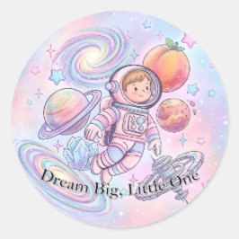 Söt Pastell Liten Astronaut Klistermärke - Drömlig