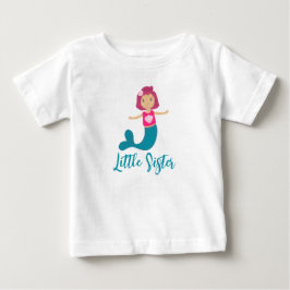 Söt Pastell Liten Syskon Sjöskal Sjöjungfru Prinse T Shirt
