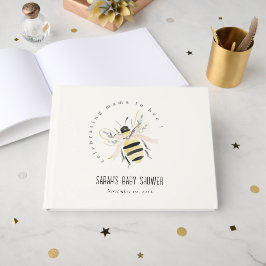 Söt Pastell Mamma Till Bi Neutrala Baby Shower Gästböcker