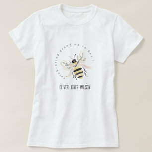 Söt Pastell Mormor Till Bi Neutral Baby Shower T Shirt