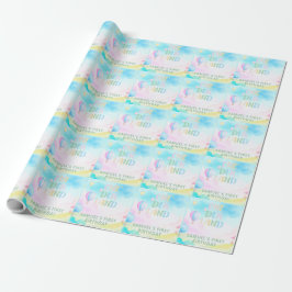 Söt pastell onederland akvarell 1:a födelsedagen presentpapper