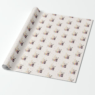 Söt Pastell Panda Bebis 1-årsdag Presentpapper
