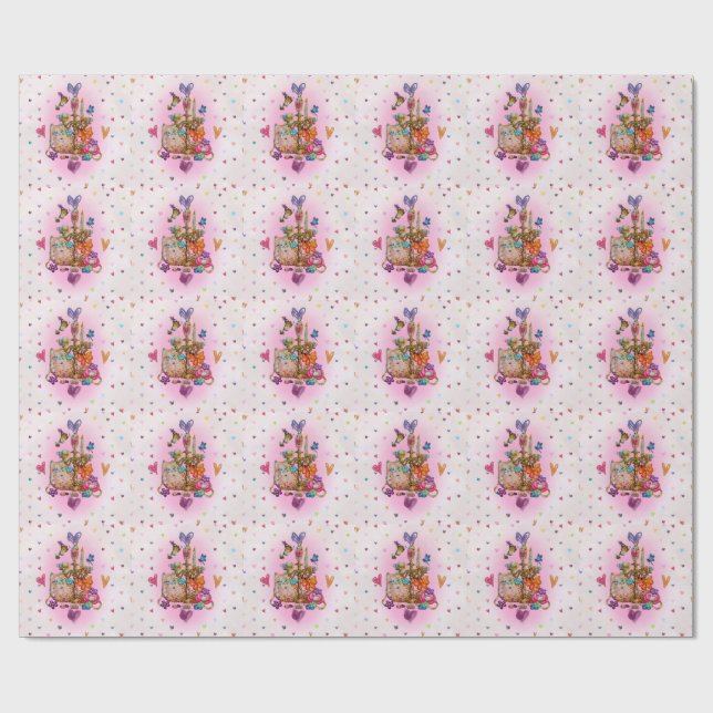 Söt Pastell Presentpapper (Platt)