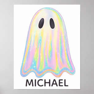 Söt Pastell Regnbåge Spöke Estetiskt Kusligt Poster