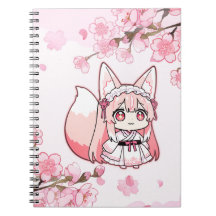 Söt Pastell Rosa Chibi FoxFlicka