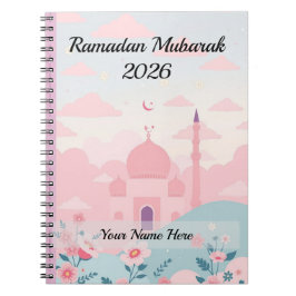 Söt Pastell Rosa Ramadan Anteckningsbok