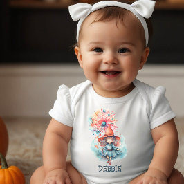 Söt Pastell Rosa Tjejhäxa Vattenfärg Halloween T Shirt