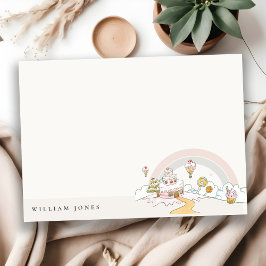 Söt Pastell Söt Tid Godis Land Barnkalas Anteckningskort