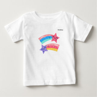 Söt Pastell Stjärnfall Regnbågsillustration T Shirt