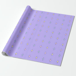 Söt Pastell Stjärnmönstrad Inpackningspapper Presentpapper