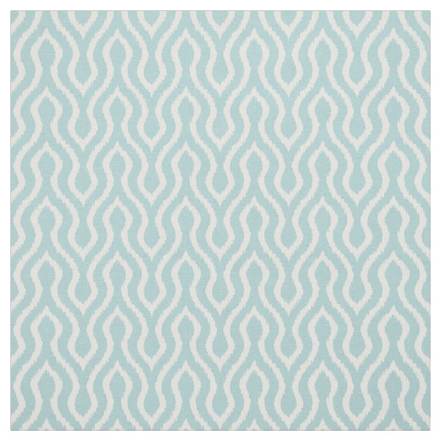 Söt pastell turkos chevron ikat mönster tyg (Provkarta)