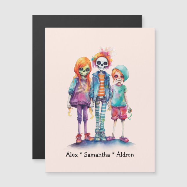 Söt Pastell Zombie Trio - Sött Halloween (Fram/baksida)