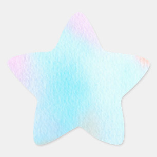 Söt pastellabstrakt design stjärnformat klistermärke