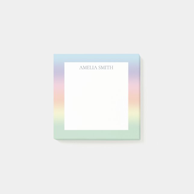 Söt Pastellblandning Post-it Block (Framsida)