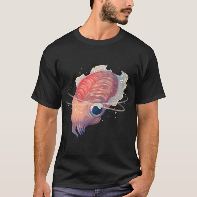 Söt Pastellfärgad Bläckfisk T Shirt (Framsida)