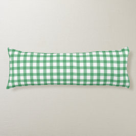 Söt Pastellgrön Gingham-mönster Kroppskudde