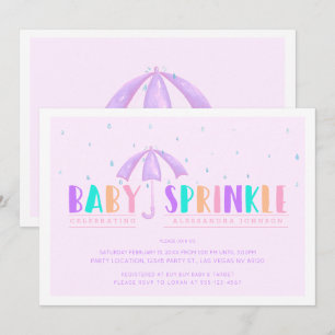 Söt Pastellkrita, Baby Sprinkle Shower-inbjudan Inbjudningar