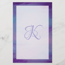 Söt Pastellkritor | Cute Rosa Cloud Lila Blå himme Brevpapper