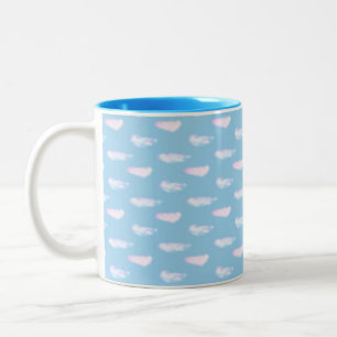 Söt Pastellmoln Tvåtons Kaffe Mugg