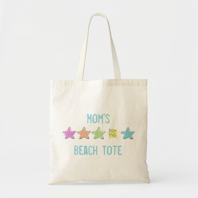 Söt Pastels Anpassningsbar Starfish Beach Tote Bag Tygkasse (Framsidan)