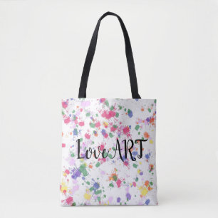 Söt Pastels Colorful Paint Splat Tote bags Tygkasse