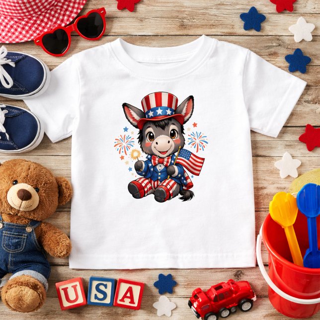 Söt patriotisk åsna t shirt (Skapare uppladdad)
